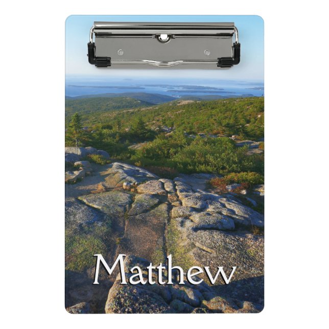 Morning atop Cadillac Mountain at Acadia Mini Clipboard (Front)