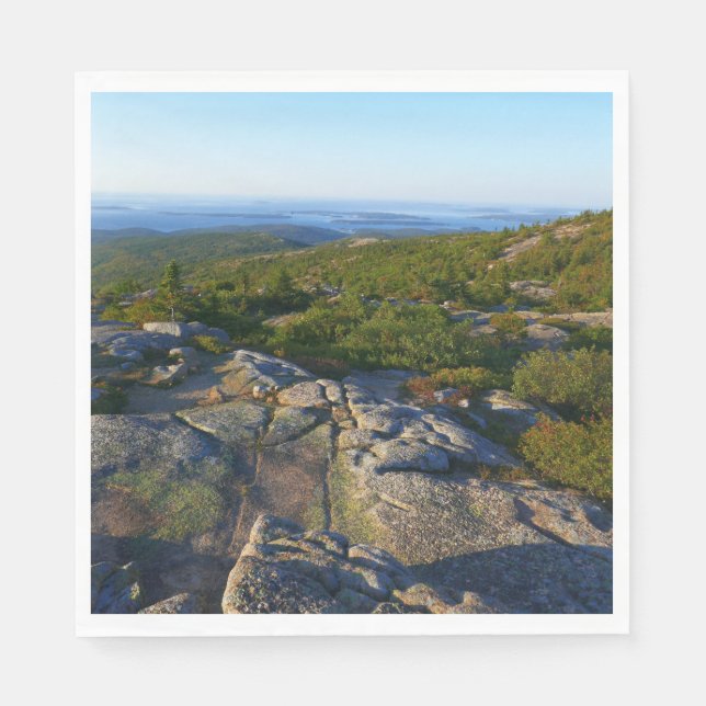 Morning atop Cadillac Mountain at Acadia Napkins (Front)