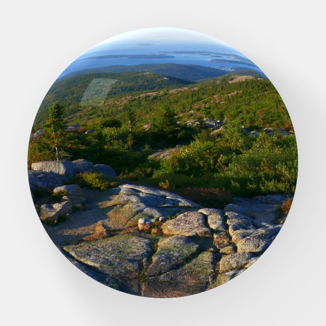 Morning atop Cadillac Mountain at Acadia Paperweight (Front)