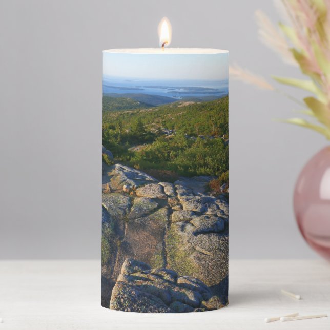 Morning atop Cadillac Mountain at Acadia Pillar Candle (In Situ)