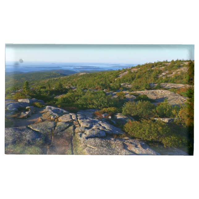 Morning atop Cadillac Mountain at Acadia Place Card Holder (Front)