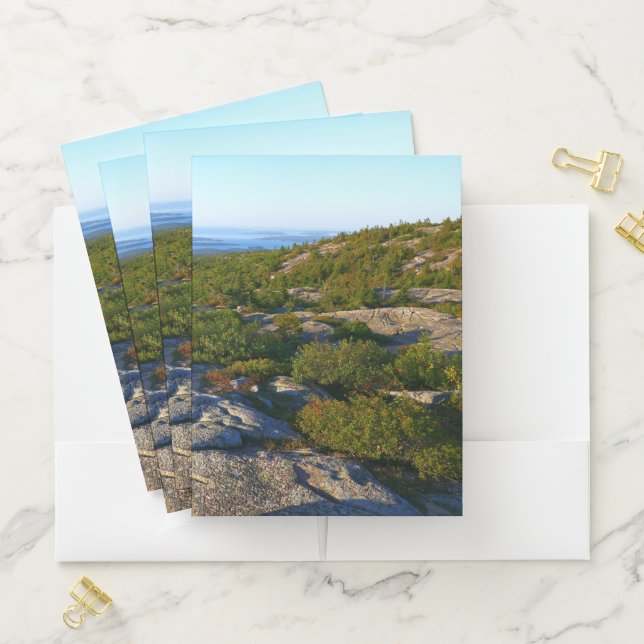 Morning atop Cadillac Mountain at Acadia Pocket Folder (In Situ)