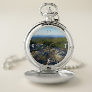 Morning atop Cadillac Mountain at Acadia Pocket Watch