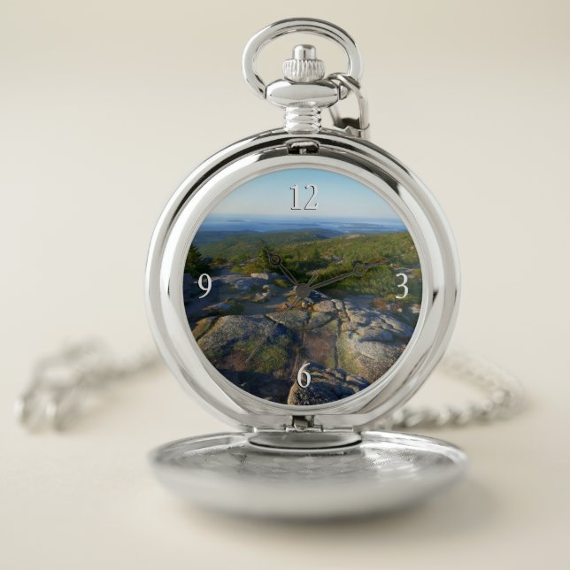 Morning atop Cadillac Mountain at Acadia Pocket Watch (Inside)