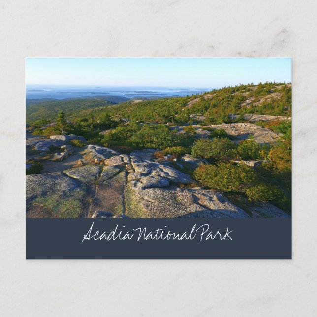 Morning atop Cadillac Mountain at Acadia Postcard (Front)