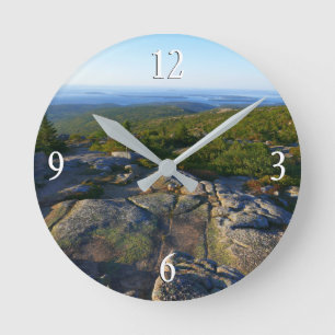 Morning atop Cadillac Mountain at Acadia Round Clock