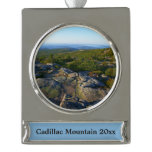 Morning atop Cadillac Mountain at Acadia Silver Plated Banner Ornament