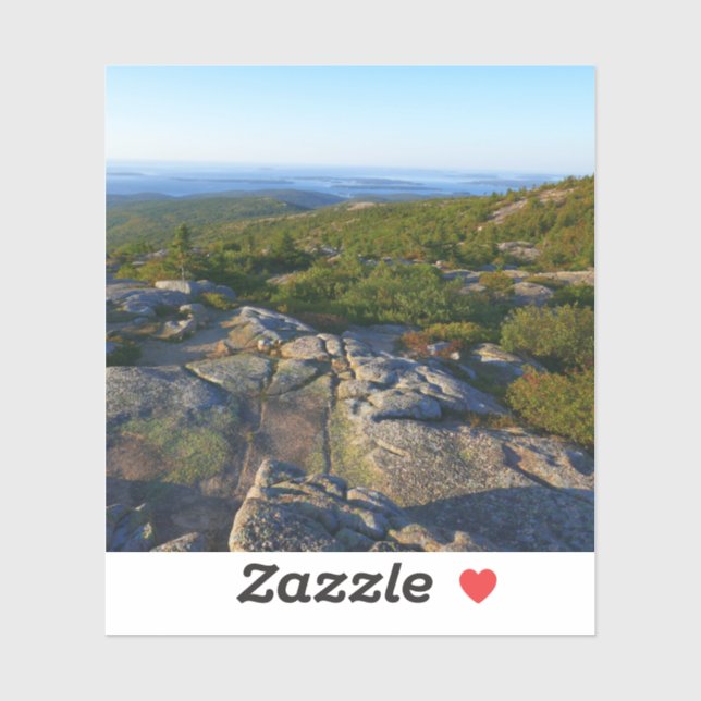 Morning atop Cadillac Mountain at Acadia Sticker (Sheet)