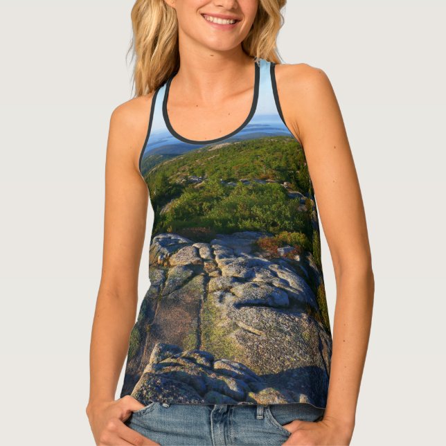 Morning atop Cadillac Mountain at Acadia Tank Top (Front)