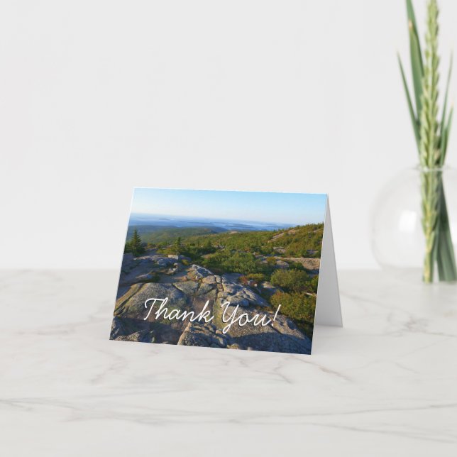 Morning atop Cadillac Mountain at Acadia Thank You Card (Front)