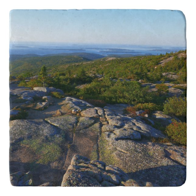 Morning atop Cadillac Mountain at Acadia Trivet (Front)