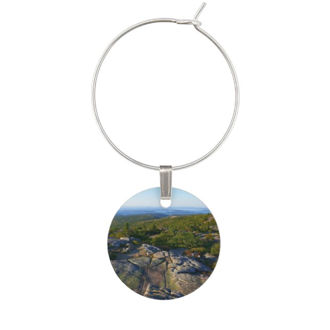 Morning atop Cadillac Mountain at Acadia Wine Charm (Front)