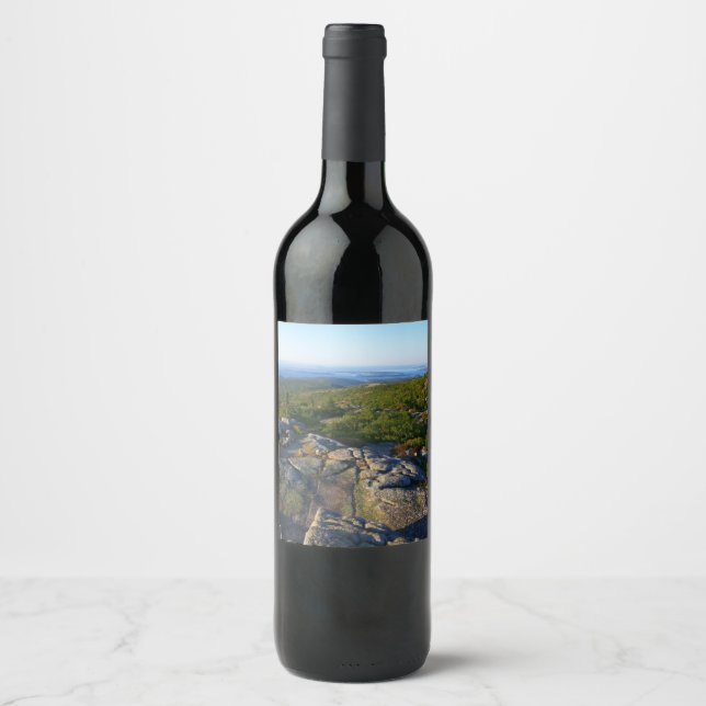 Morning atop Cadillac Mountain at Acadia Wine Label (Front)