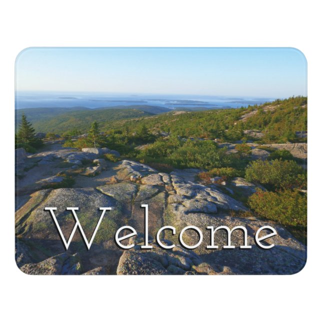 Morning atop Cadillac Mountain Door Sign (Contemporary Front)