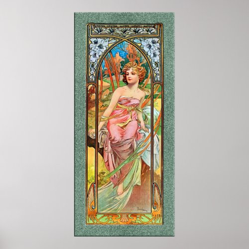 Morning Awakening by Alphonse Mucha Poster