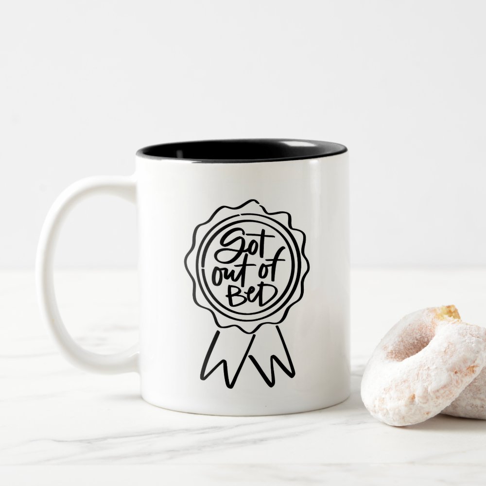 Discover Morning Award Handlettered Two-Tone Coffee Mug