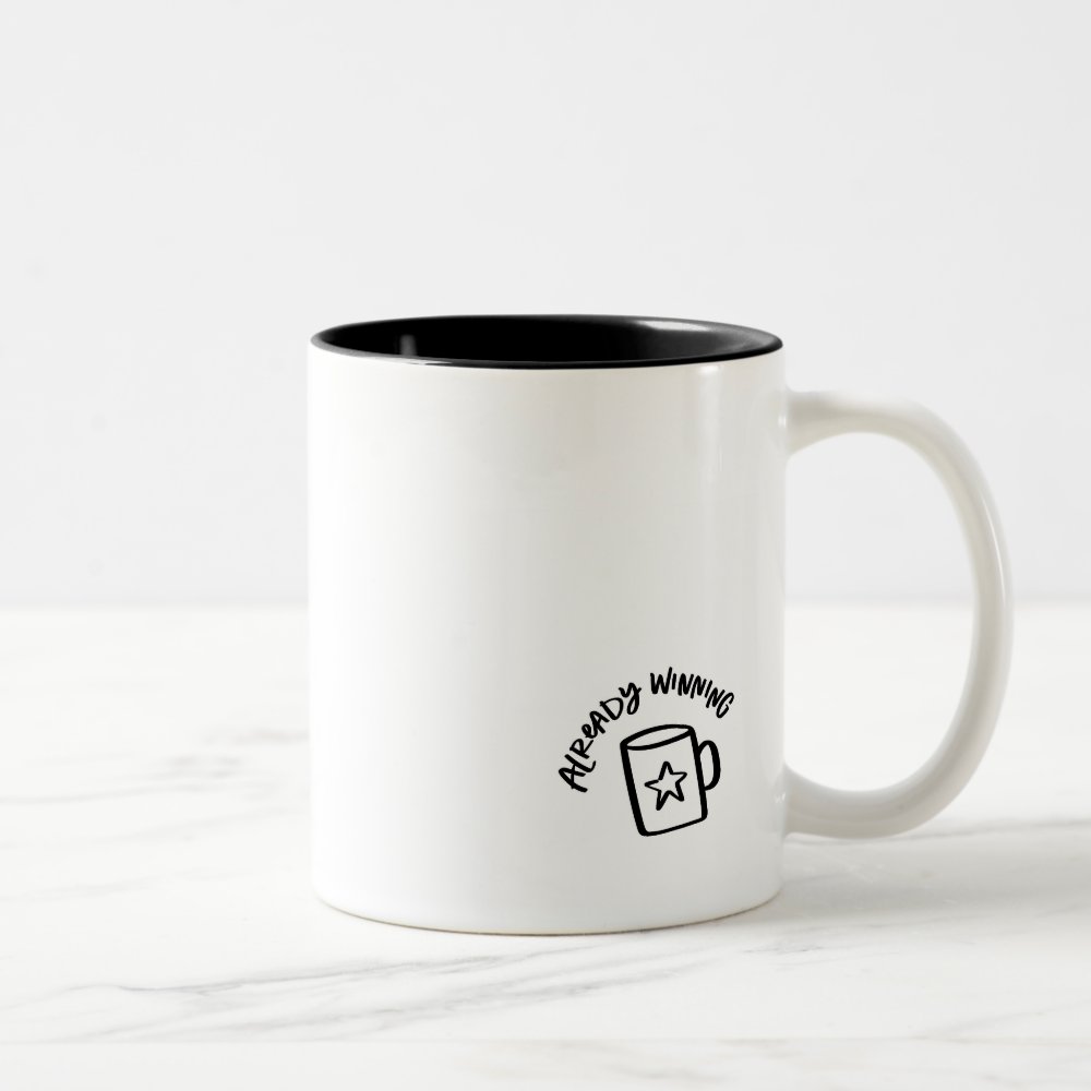Disover Morning Award Handlettered Two-Tone Coffee Mug