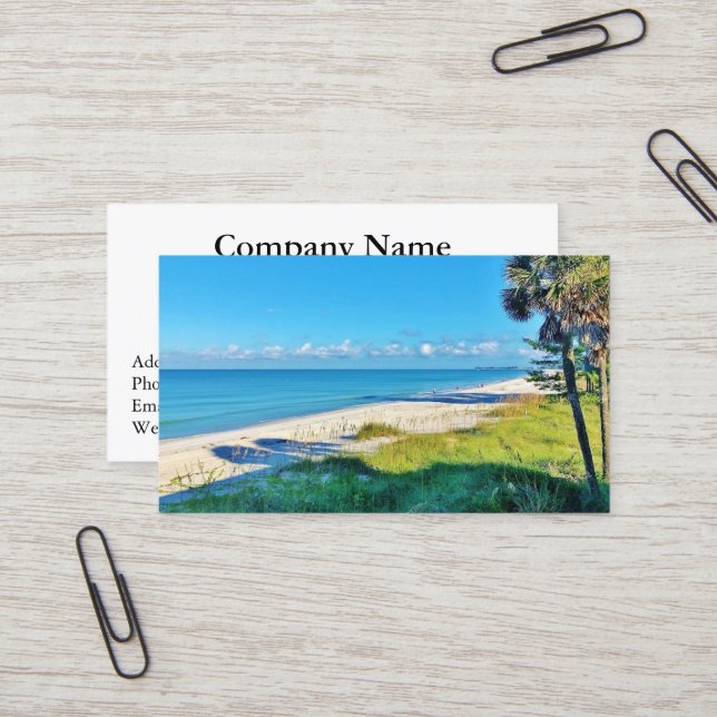 Morning Beach Business Cards (Front/Back In Situ)
