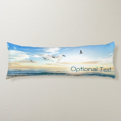 Morning Beach Seagulls Body Pillow