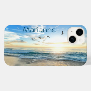 Morning Beach Seagulls Case-Mate iPhone 14 Case