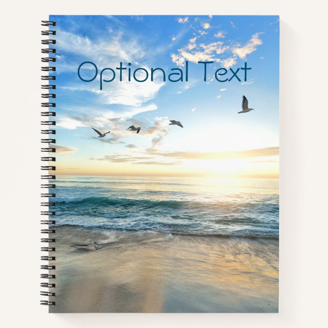 Morning Beach Seagulls Notebook (Front)