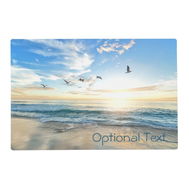 Morning Beach Seagulls Placemat (Front)