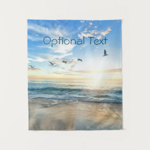 Morning Beach Seagulls Tapestry