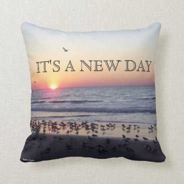 MORNING BEACH SUNRISE THROW PILLOW MORNING BEACH SUNRISE THROW PILLOW