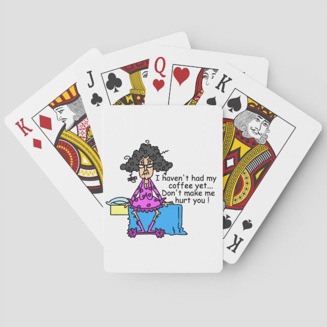 Morning Before Coffee Humor Poker Cards (Back)