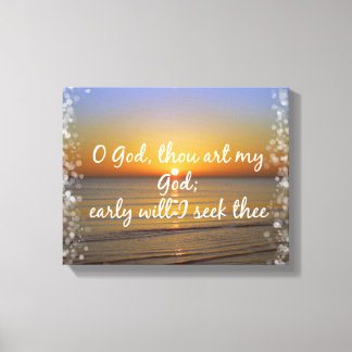 Morning Bible Verse Seek God Canvas Print