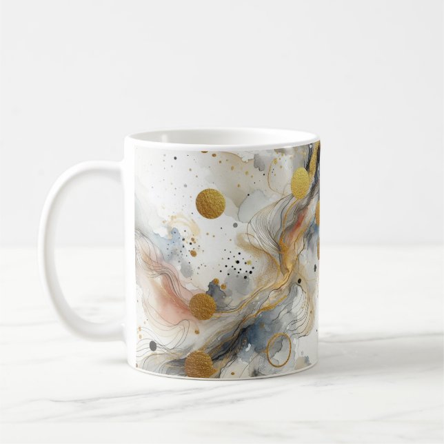 Morning Bliss in Pastel: Color Splash Coffee Mug (Left)