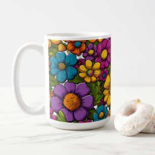Morning Blooms coffee mug 15oz