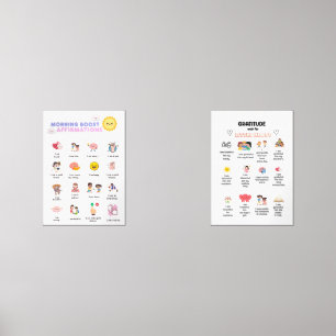 Morning Boost Affirmations Wall Art Sets