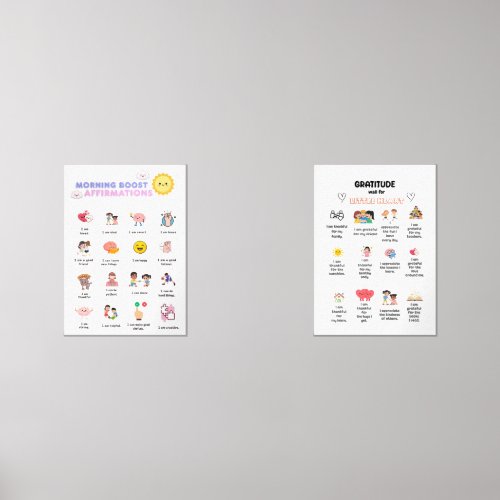 Morning Boost Affirmations Wall Art Sets