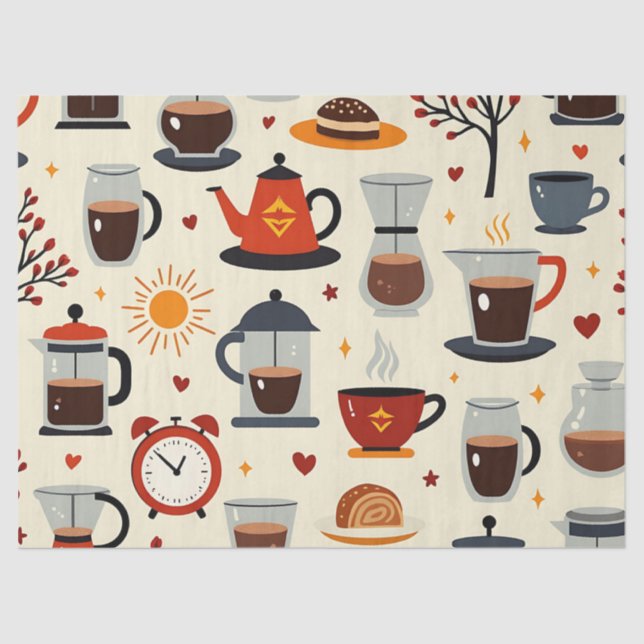 Morning Brew: Rise & Shine Coffee Tissue Paper (Front)