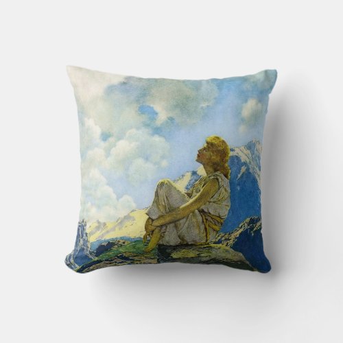 Morning by Maxfield Parrish Throw Pillow