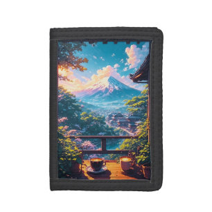 Morning Calm over Fuji Tri-fold Wallet