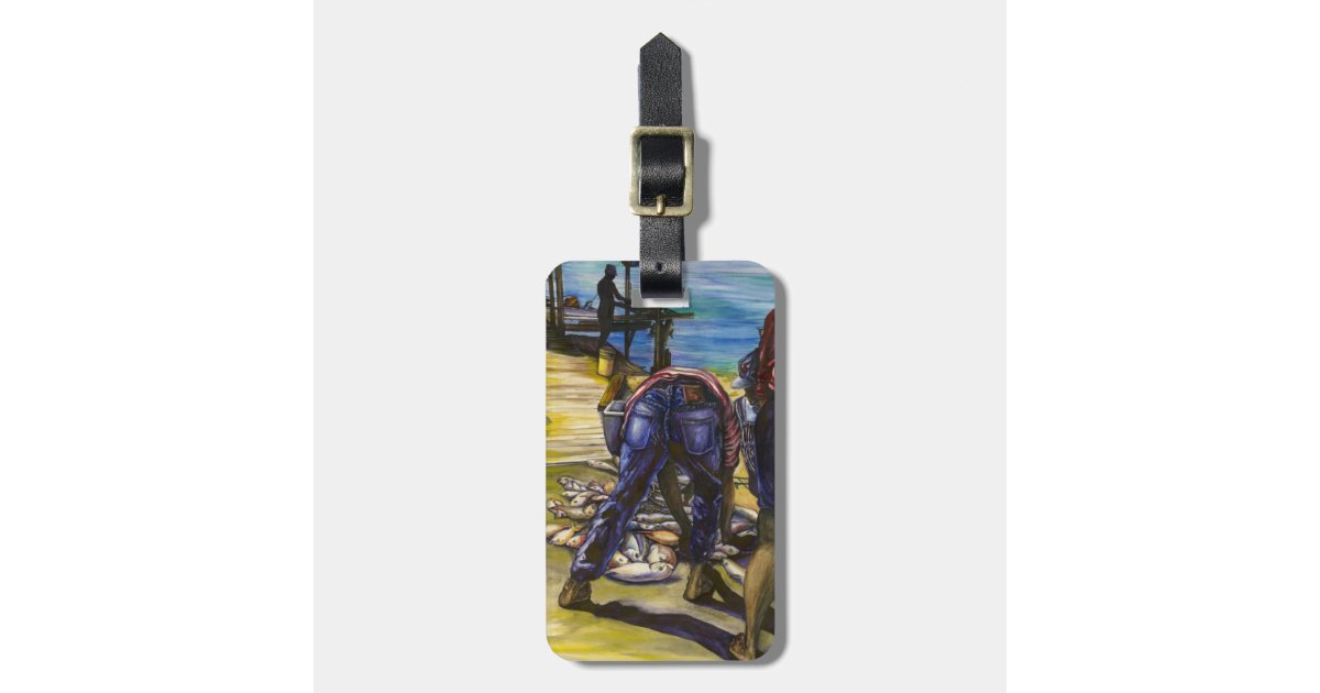Morning Catch Harbor Island Bahamas Luggage Tag Zazzle Com