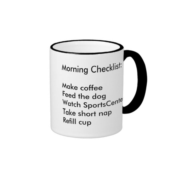 Morning Checklist Coffee Mug