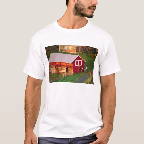 Morning chores on the farm USA Vermont T_Shirt