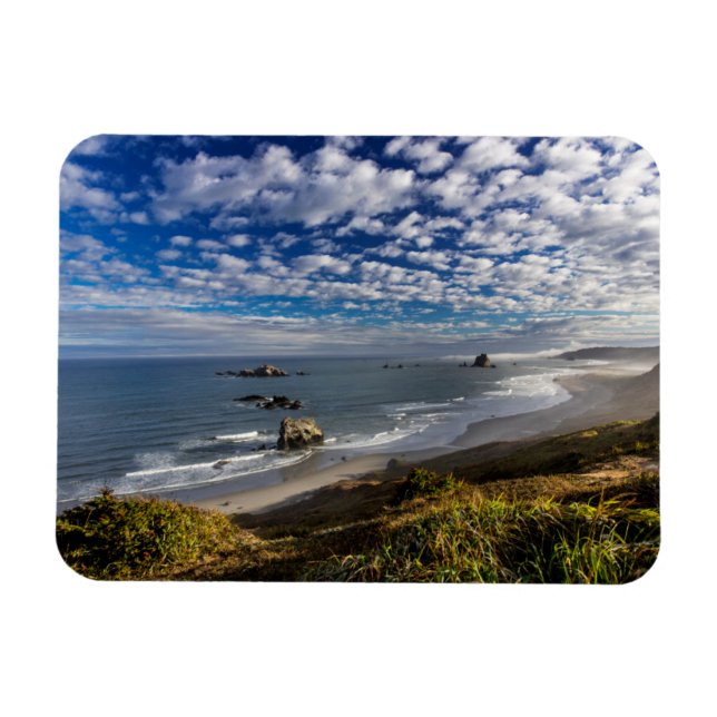 Morning clouds and fog at the beach magnet (Horizontal)