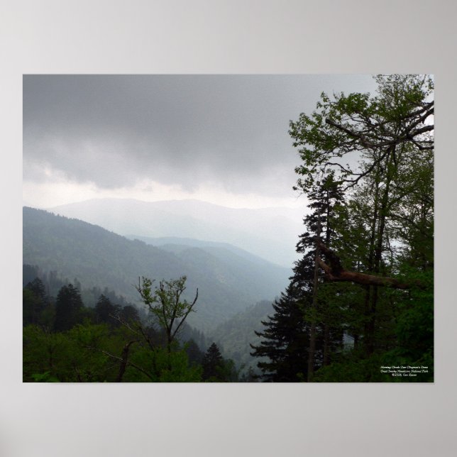 Morning Clouds Over Clingman's Dome Poster (Front)