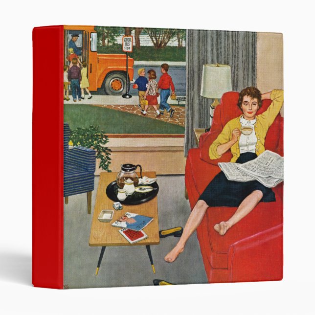 Morning Coffee Break 3 Ring Binder (Front/Spine)