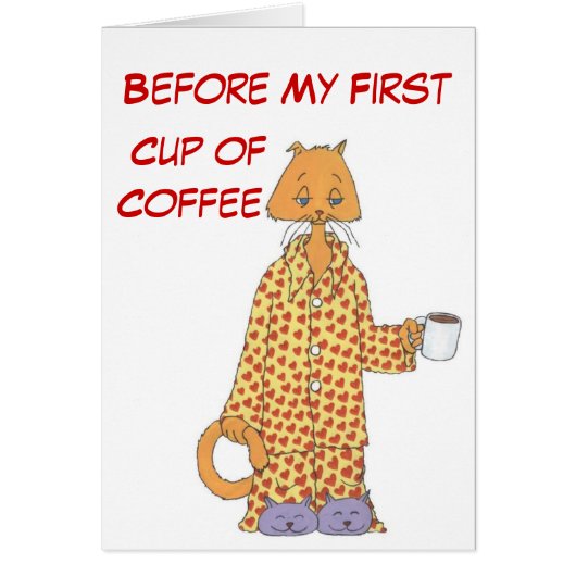 Morning Coffee Cat Cards (Front)