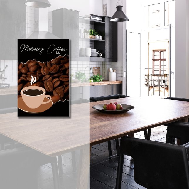 Morning Coffee, Coffee Beans and Coffee Cup Poster (Morning Coffee, Coffee Beans and Coffee Cup Poster)