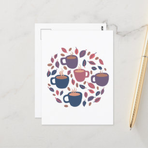 Morning Coffee Cute Pastel Colorful Custom Postcard