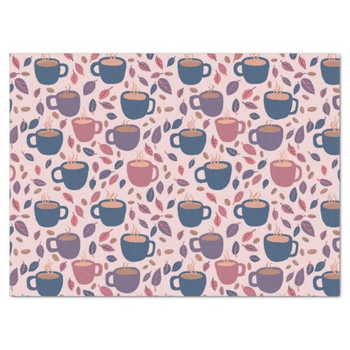 Morning Coffee Cute Pattern Pastel Colorful Gift Tissue Paper