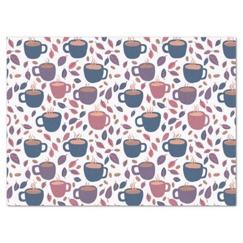 Morning Coffee Cute Pattern Pastel Colorful Gift Tissue Paper