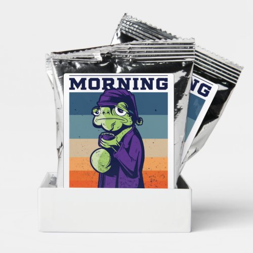 Morning coffee frog design coffee drink mix