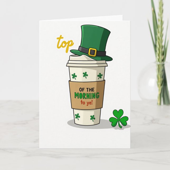 Morning Coffee Irish Card (Front)